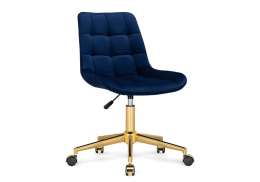 Офисное кресло Честер синий / золото (49x60x84)